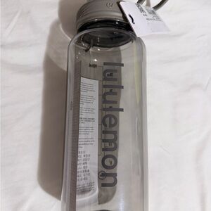 Lululemon Clear Gray Water Bottle